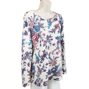 LOFT sweatshirt floral red blue XL